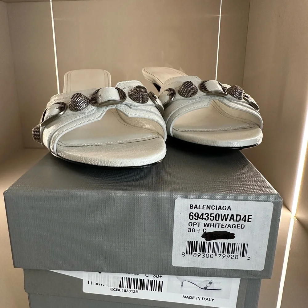 Balenciaga Cagole embellished leather mules size 38 - Picture 3 of 10